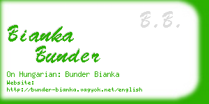 bianka bunder business card